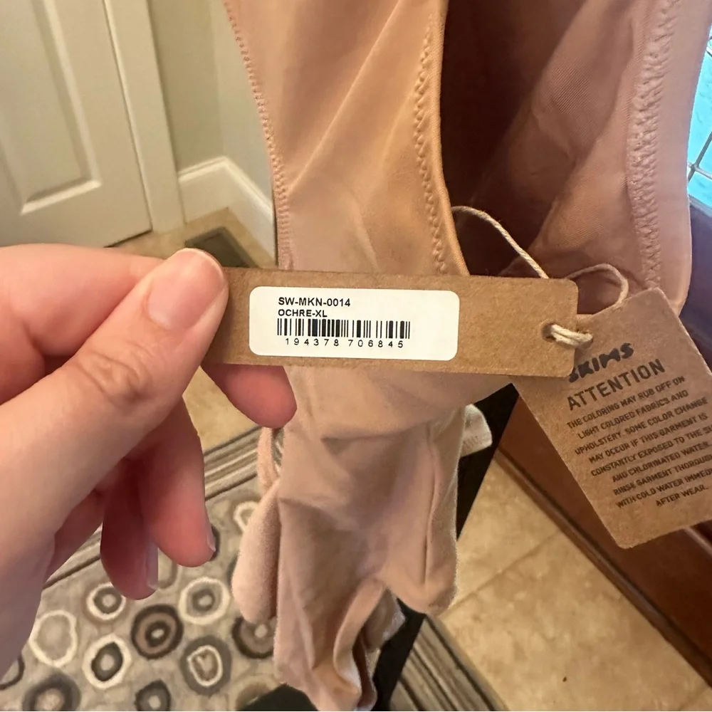 SKIMS SWIM ONE SHOULDER MONOKINI in Ochre NEW